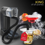 HOMIA smoke infuser kit with hose, disk lid, wood chips, batteries and cleaning accessories